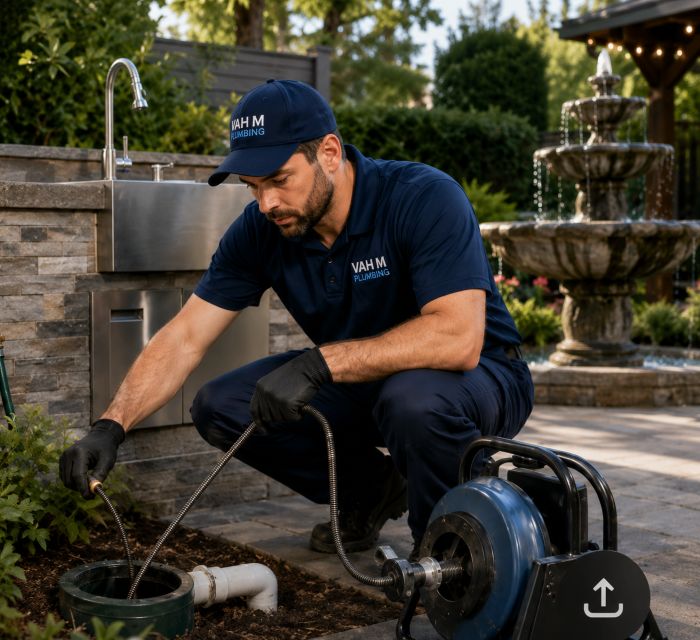 Sewer cleaning service in New Jersey — VAH M Plumbing crew on a job